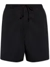 Y-3 French-terry Cutline Shorts In Black