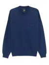 Y-3 Ribbed Crew Neck Sweater With Long Sleeves In Blue