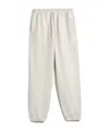 Y-3 Relaxed Fit Cotton-blend Jogger Pants With Subtle Logo In White