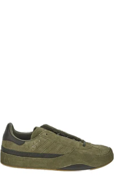 Y-3 Khaki Gazelle Sneakers In Green