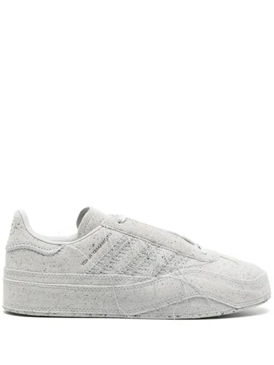Y-3 Gazelle Suede Lace-up Sneakers In Grey