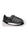 Y-3 Black And Grey Gendo Superstar Sneakers In Black