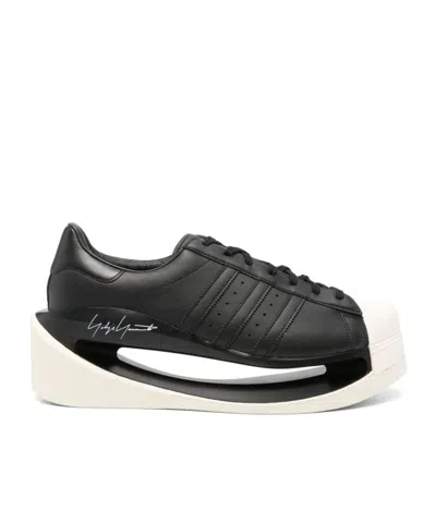 Y-3 Gendo Superstar Leather Sneakers In Black