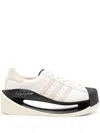 Y-3 Gendo Superstar Leather Sneakers In Weiss