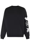 Y-3 Adidas Cloud-print Crew-neck Sweatshirt Clothing In Black