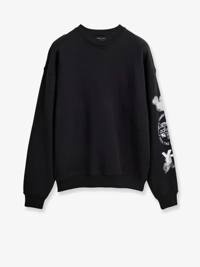 Y-3 Gfx Crew Cotton Sweatshirt In Black