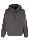 Y-3 Hoodie Featuring Graphic Design On Back In Gray