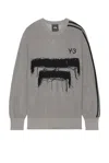 Y-3 Crew-neck Sweater In Gray
