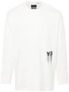 Y-3 Gfx Ls Tee In White