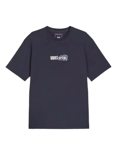 Y-3 Gfx Logo Printed Short Sleeved T-shirt In Black