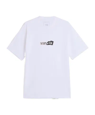 Y-3 Gfx Short Sleeved Crewneck T-shirt In White