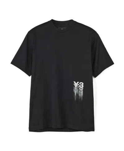 Y-3 Gfx Ss Cotton T-shirt In Black