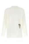 Y-3 Crew Neck Long Sleeves Side Slits T-shirt In White