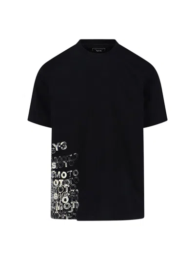 Y-3 Black Cotton T-shirt