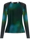 Y-3 Gradient Long-sleeve Top In Green
