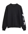 Y-3 Adidas Cloud-print Crew-neck Sweatshirt Clothing In Black