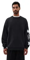 Y-3 Adidas Cloud-print Crew-neck Sweatshirt Clothing In Multi