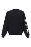 Y-3 Adidas Cloud-print Crew-neck Sweatshirt Clothing In Black