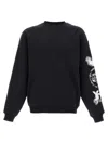 Y-3 Adidas Cloud-print Crew-neck Sweatshirt Clothing In Black