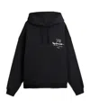 Y-3 Graphic-print Black Cotton Hoodie With Drawstring Hood In Black