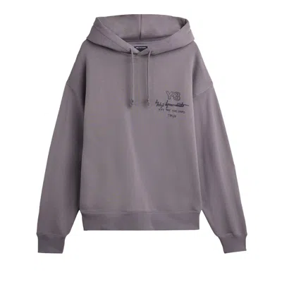 Pre-owned Y-3 Graphic Ft Hoodie 'grey' | Men's Size M In Gray