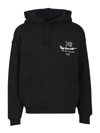 Y-3 Graphic Ft Hoodie Sweatshirts Black