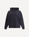 Y-3 Graphic Black Cotton Hoodie With Contrasting White Artwork In Black