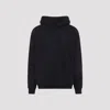 Y-3 Graphic Black Cotton Hoodie With Contrasting White Artwork In Black