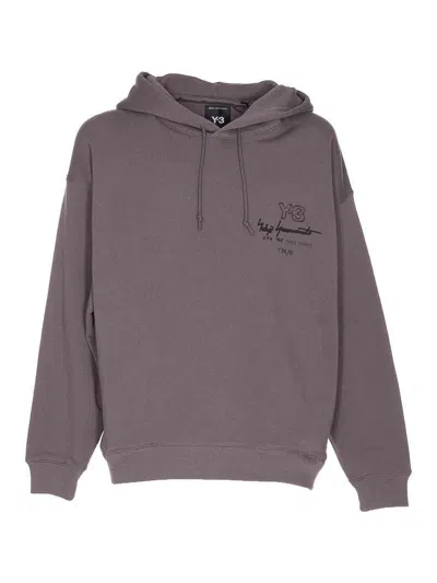 Y-3 Graphic Hoodie In Gray