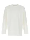 Y-3 Graphic Print Crew Neck Long Sleeve T-shirt In White