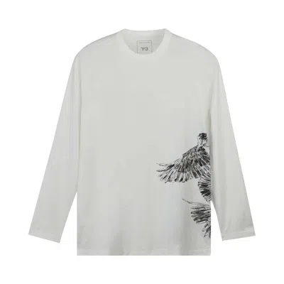 Pre-owned Y-3 Graphic Long-sleeve Tee 'white' | Men's Size M