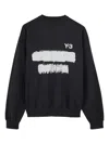 Y-3 Sweatshirt Whit Maxi Print In Black