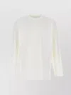 Y-3 Graphic Print Crew Neck Long Sleeve T-shirt In White