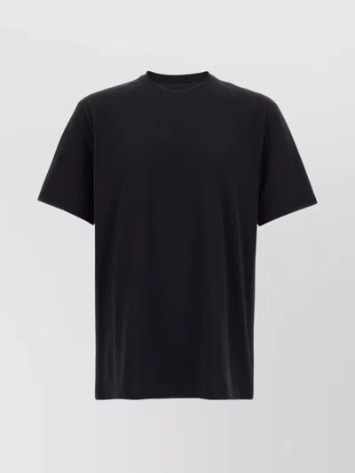 Y-3 Graphic Print Crew Neck Short Sleeve Top In Black