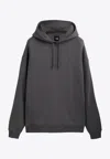 Y-3 Graphic Print Hooded Sweatshirt In Gray