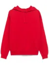 Y-3 Red Hoodie With Distinctive Graphic Print