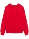 Y-3 Graphic Printed Drawstring Hoodie In Red
