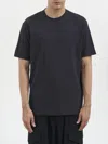 Y-3 Short-sleeve Cotton T-shirt With Bold Graphic Back In Blue