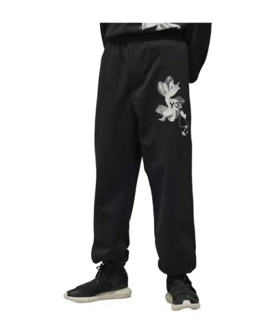Y-3 Graphic-print Track Pants In Black