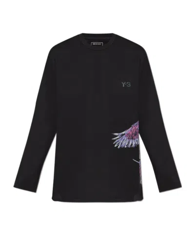 Y-3 Y-3 GRAPHIC PRINTED LONG-SLEEVED T-SHIRT