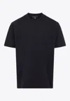 Y-3 Short-sleeve Cotton T-shirt With Bold Graphic Back In Black