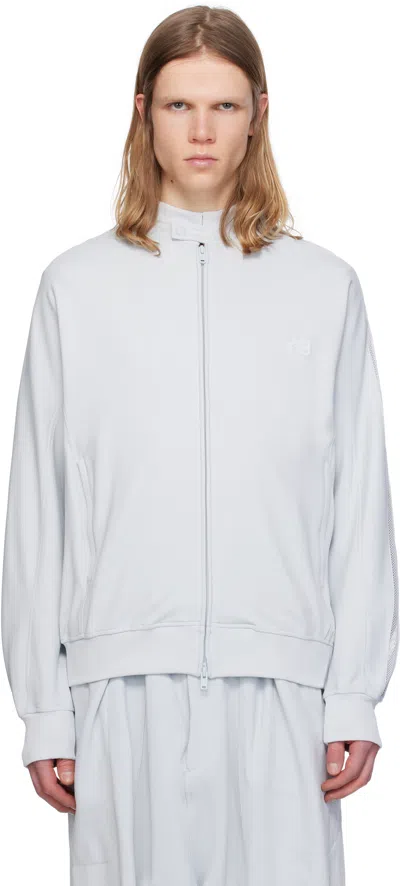 Y-3 Gray 3-stripe Track Jacket In Clgrey