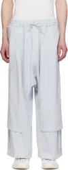 Y-3 Gray 3-stripes Openhem Tp Sweatpants In Clgrey