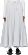 Y-3 Gray 3-stripes Track Maxi Skirt In Grey