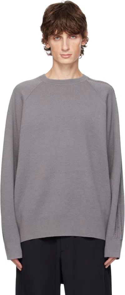 Y-3 Gray 3s Knit Sweater In Grey
