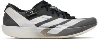 Y-3 Gray Adios 9 M Sneakers In Cinder/black/alumin