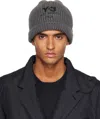Y-3 Gray Chunky Knit Beanie In Gray
