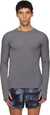 Y-3 Running Long-sleeved T-shirt In Gray