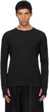 Y-3 Gray Running Long Sleeve T-shirt In Black