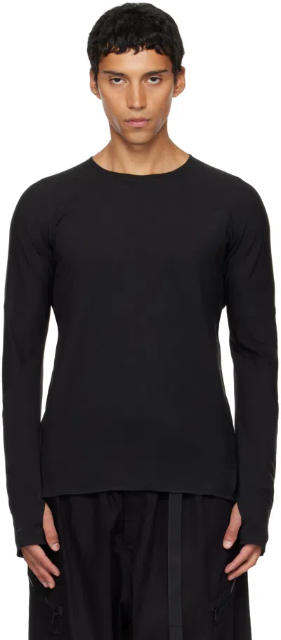 Y-3 Gray Running Long Sleeve T-shirt In Black